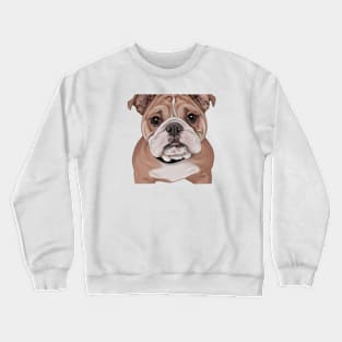 Cute Bulldog Drawing Crewneck Sweatshirt